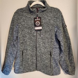 NWT Little Donkey Andy Fleece Zip Gray/Blue